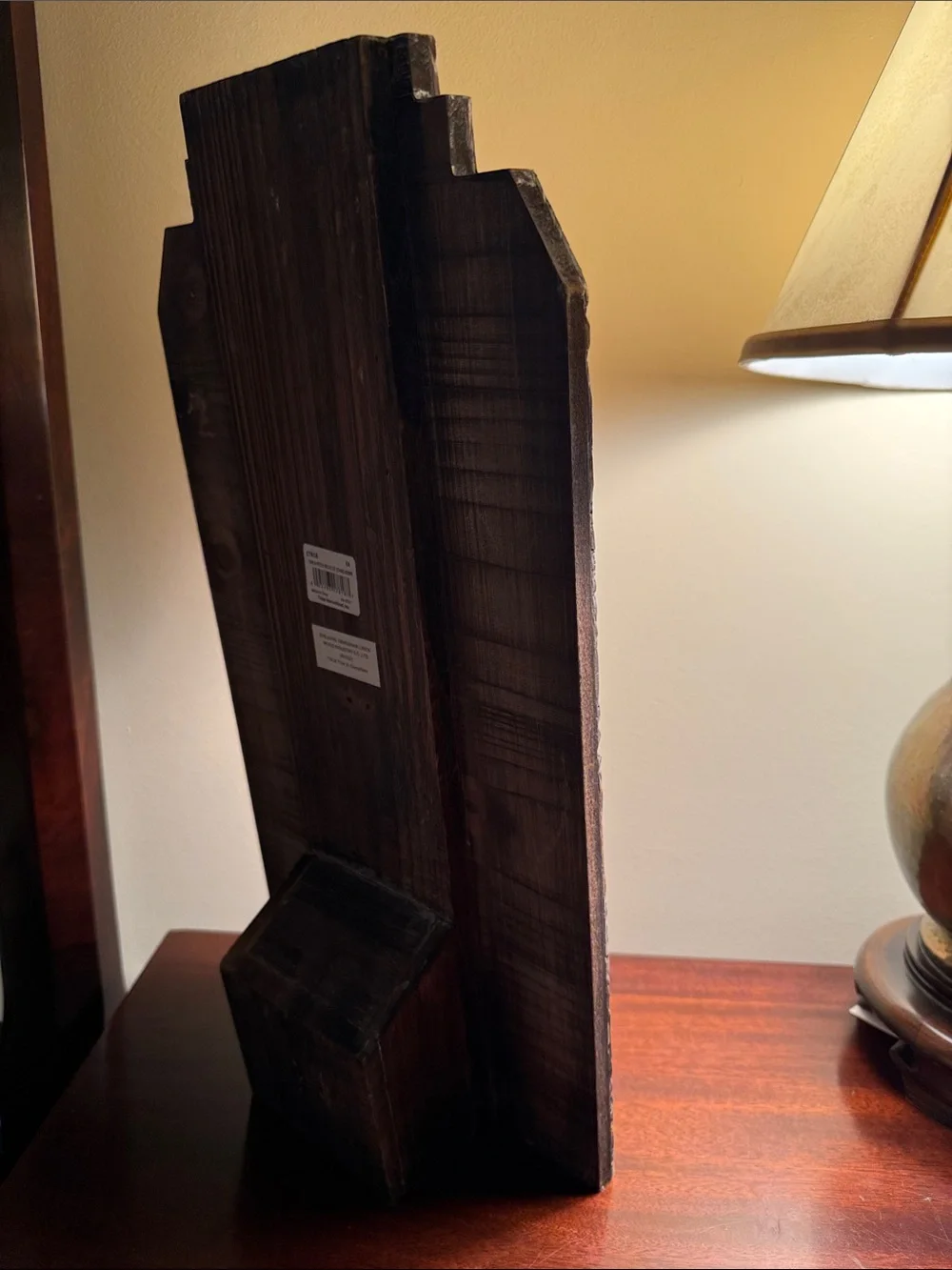 Tripar International Natural Brown Wood Necklace Stand - Large Wood Neck Form